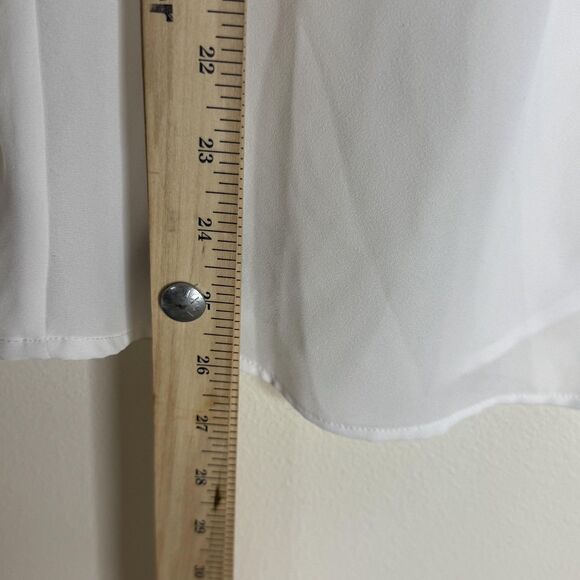 Cache Top Womens Medium Lace Mesh Sheer Long Sleeve Romantic Blouse Elegant - Picture 9 of 12